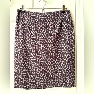 Talbots. Size 6P. Leopard design skirt.  Lined